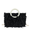 Sac shopper avec anse en perles