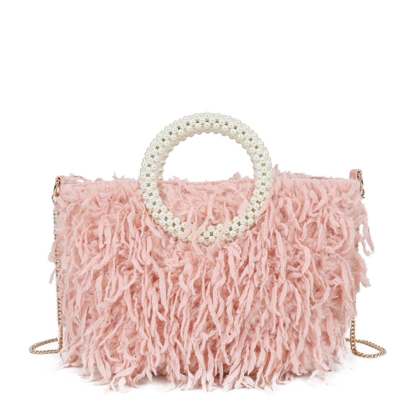 Sac shopper avec anse en perles