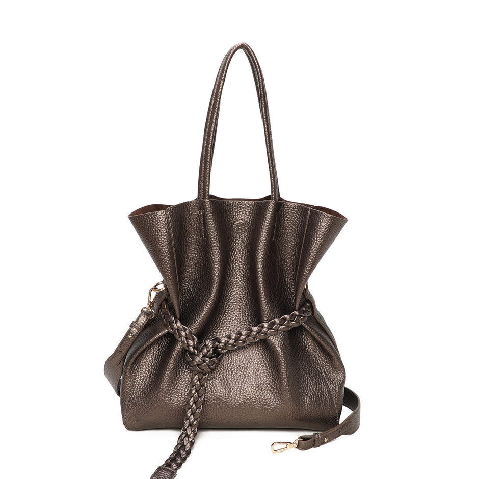 Sac shopper avec boucle tressée