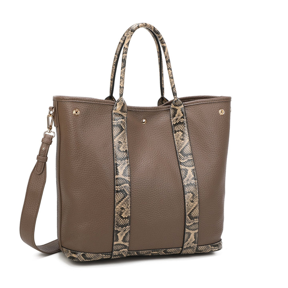 Sac Shopper avec détails imprimé animal