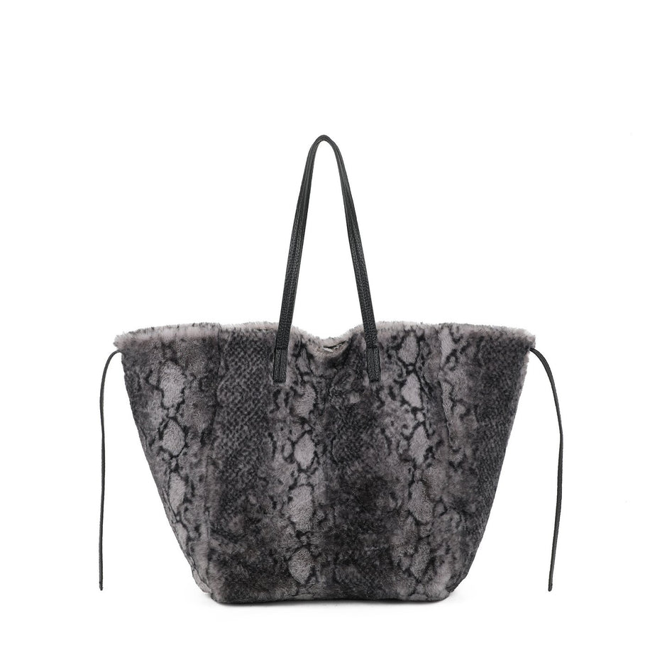 Sac Shopper avec fourrure et imprimé animal