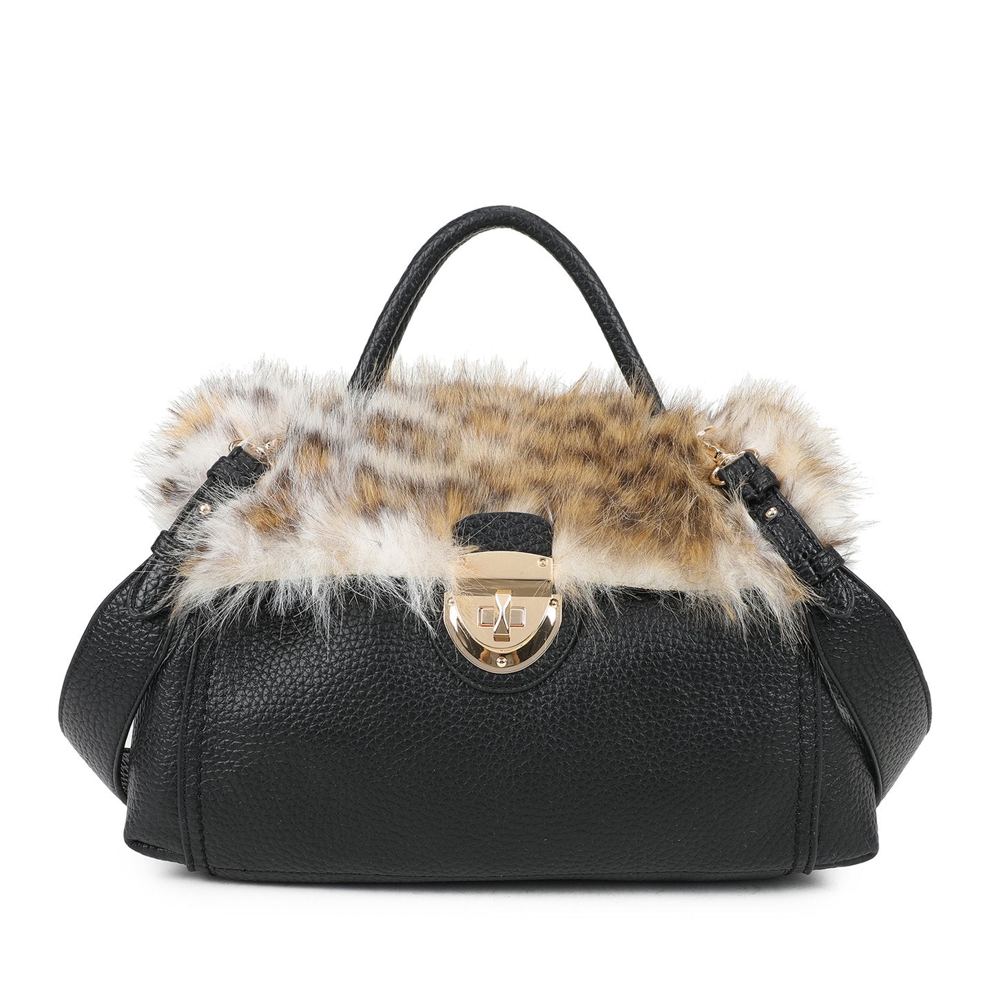 Sac Shopper avec fourrure et imprimé animal