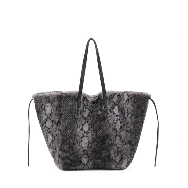 Sac Shopper avec fourrure et imprimé animal