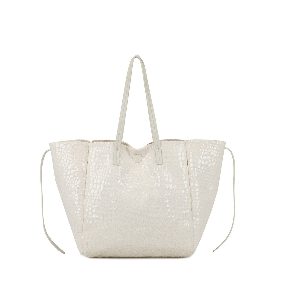 Sac Shopper avec fourrure et vernis