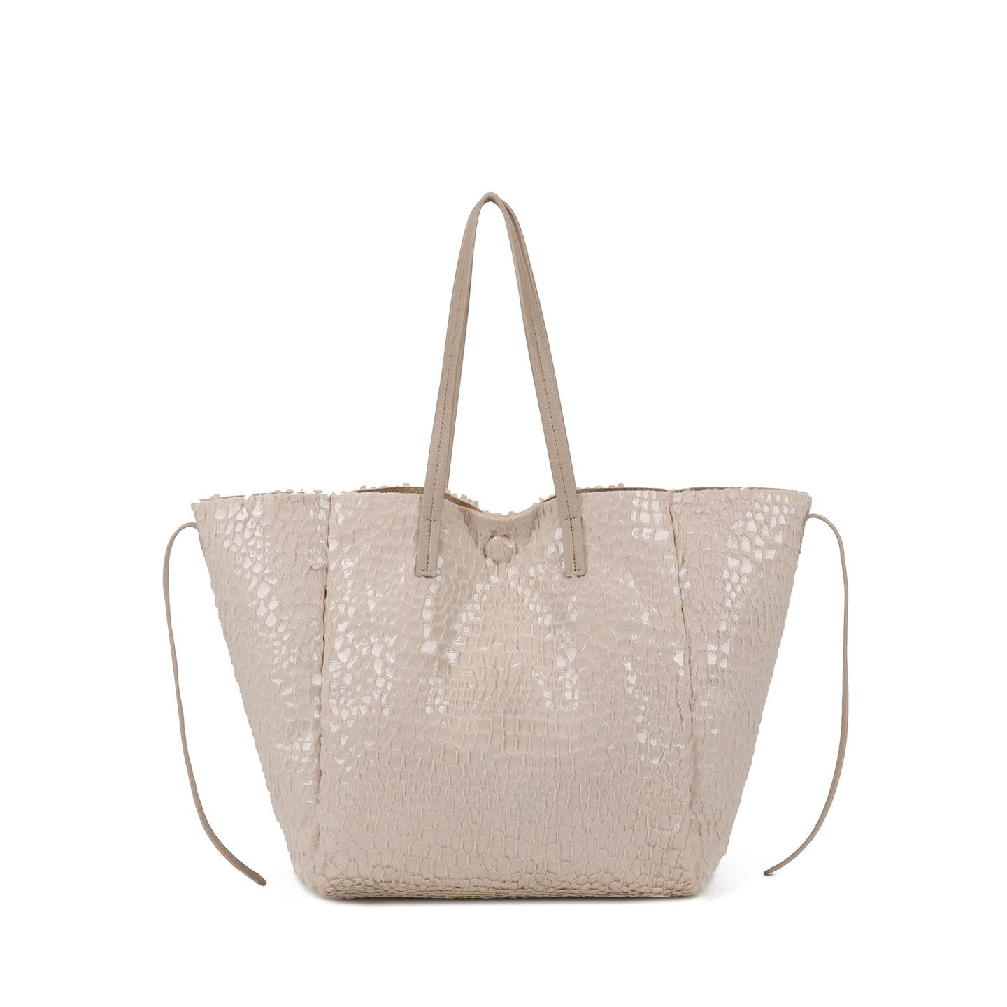 Sac Shopper avec fourrure et vernis