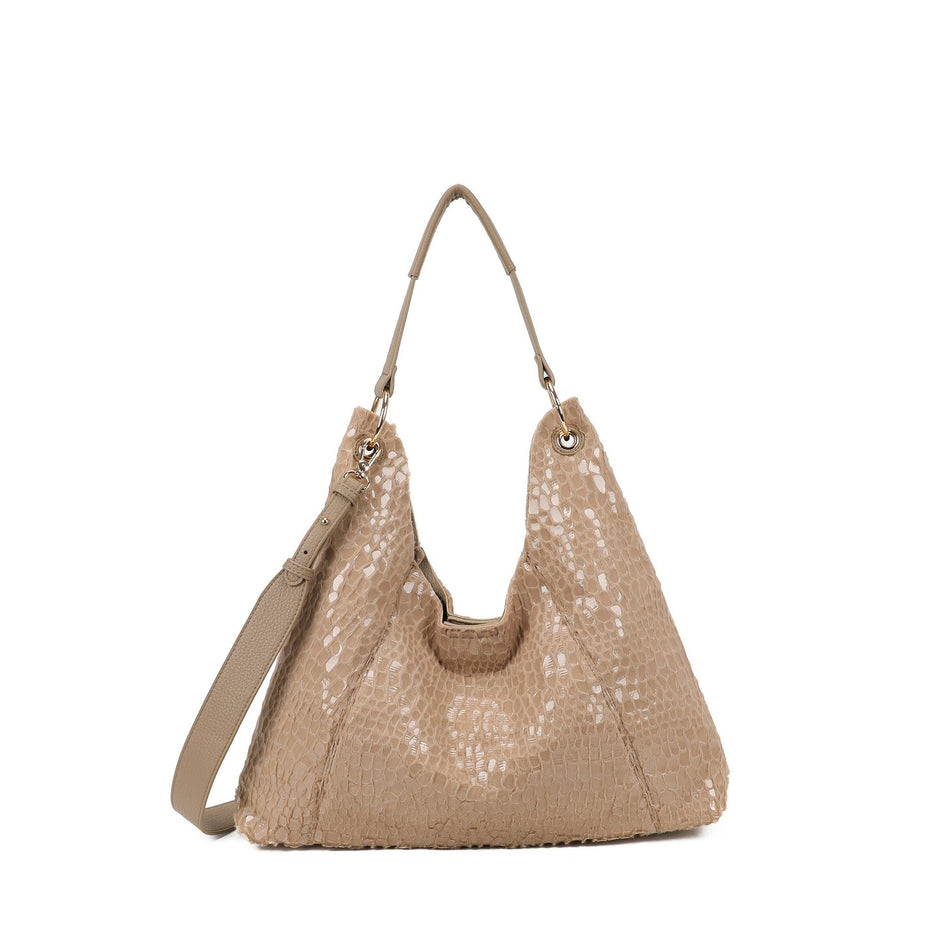 Sac Shopper avec fourrure et vernis