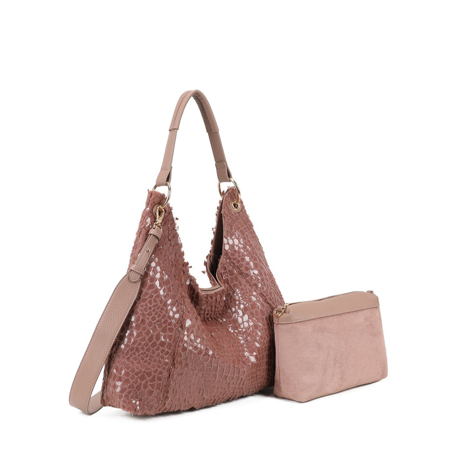 Sac Shopper avec fourrure et vernis