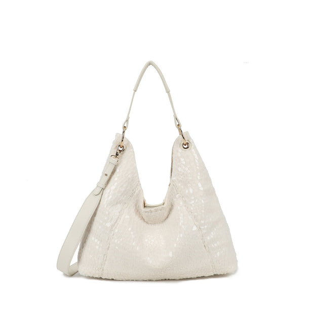 Sac Shopper avec fourrure et vernis