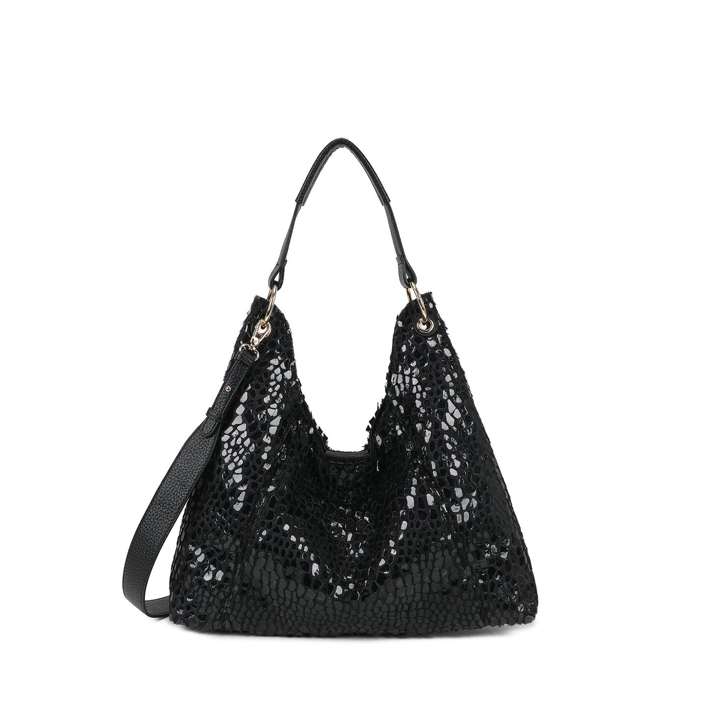 Sac Shopper avec fourrure et vernis