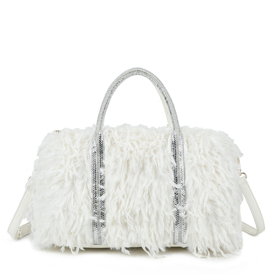 Sac shopper avec fourrure