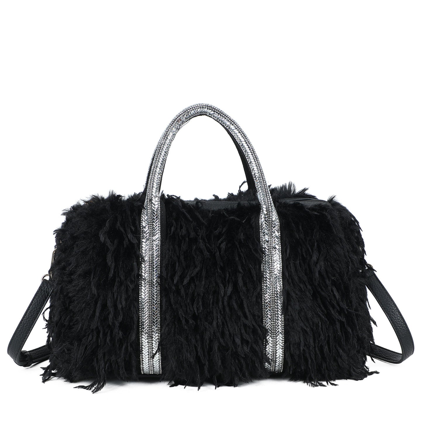 Sac shopper avec fourrure