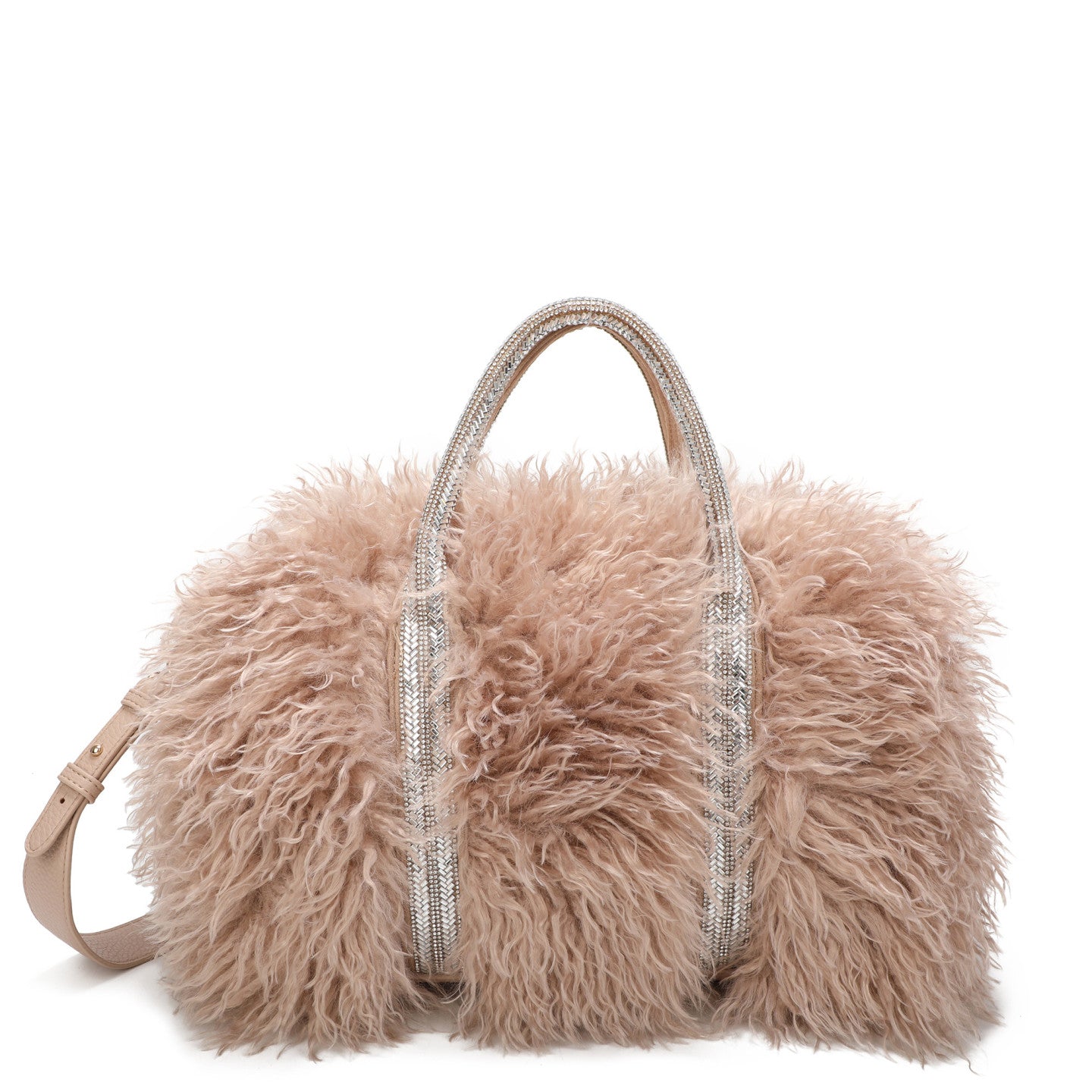 Sac shopper avec fourrure