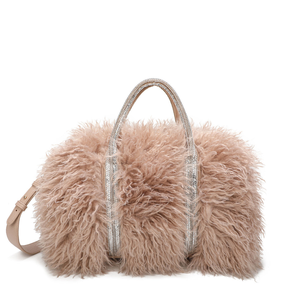 Sac shopper avec fourrure