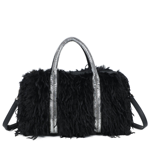 Sac shopper avec fourrure