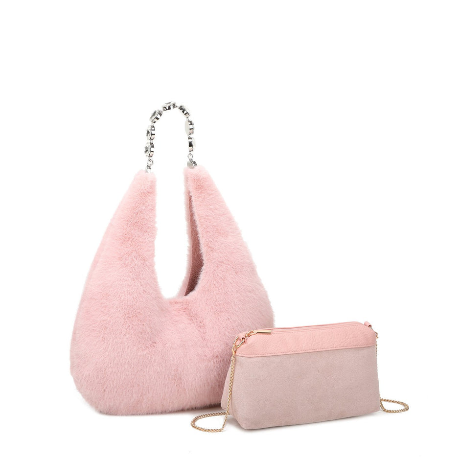 Sac Shopper avec fourrure