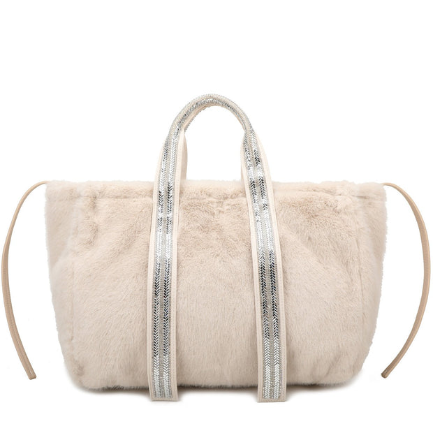 Sac Shopper avec fourrure
