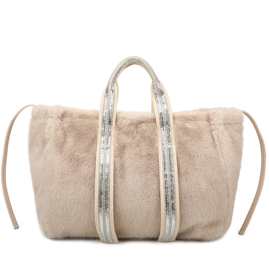 Sac Shopper avec fourrure