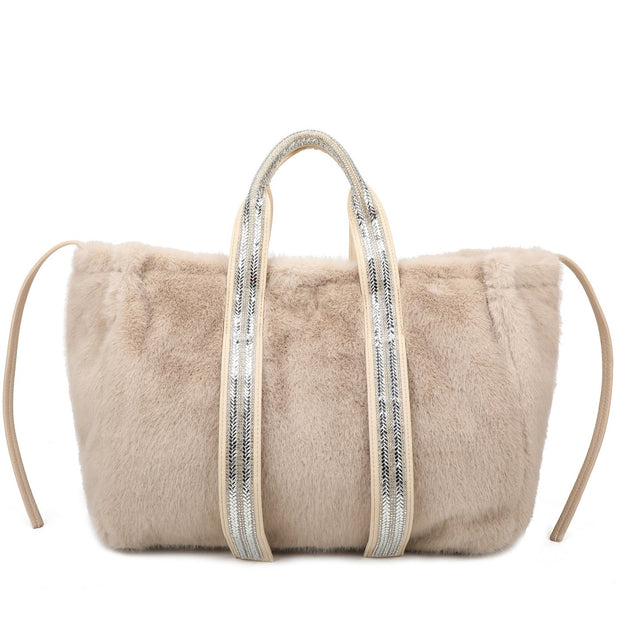 Sac Shopper avec fourrure