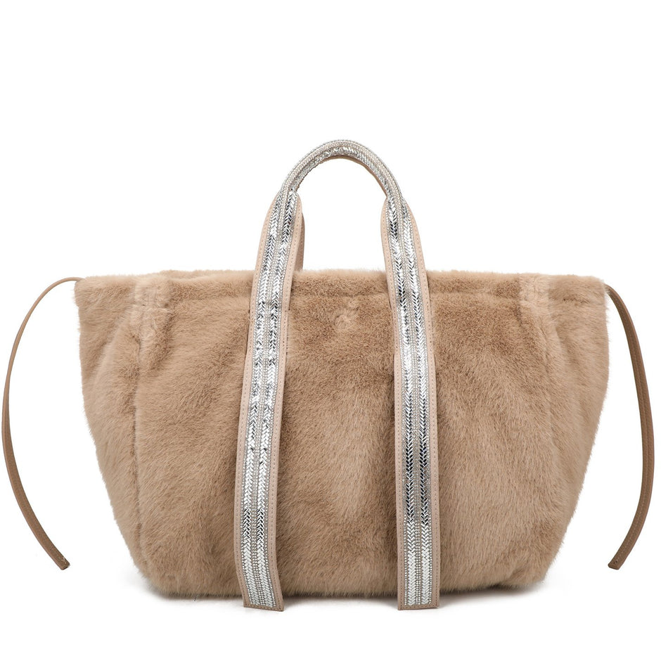 Sac Shopper avec fourrure