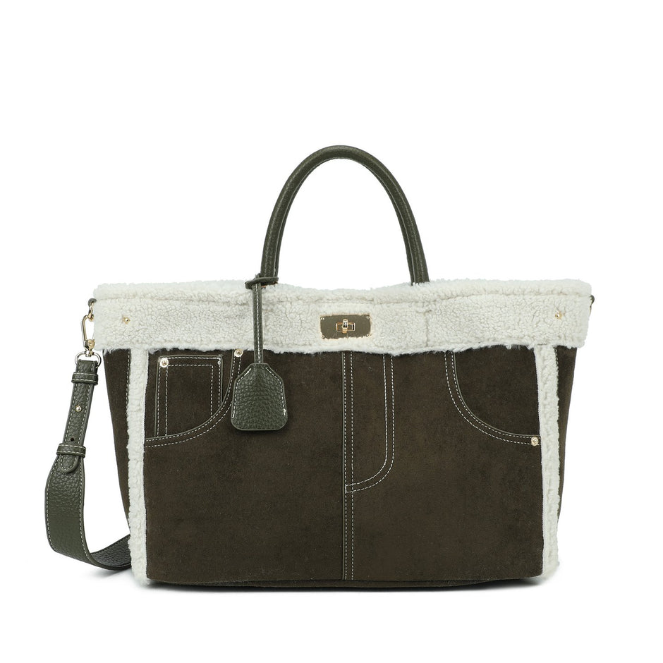 Sac Shopper avec fourrure