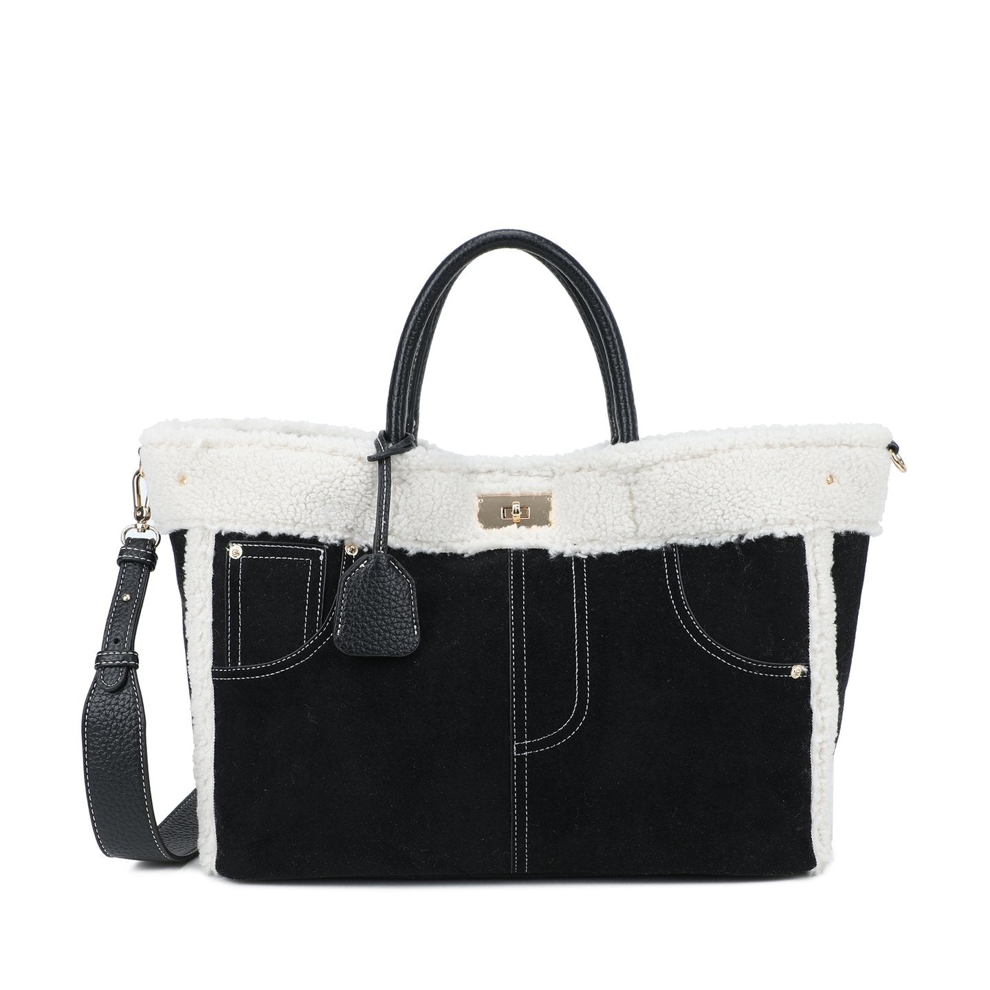 Sac Shopper avec fourrure