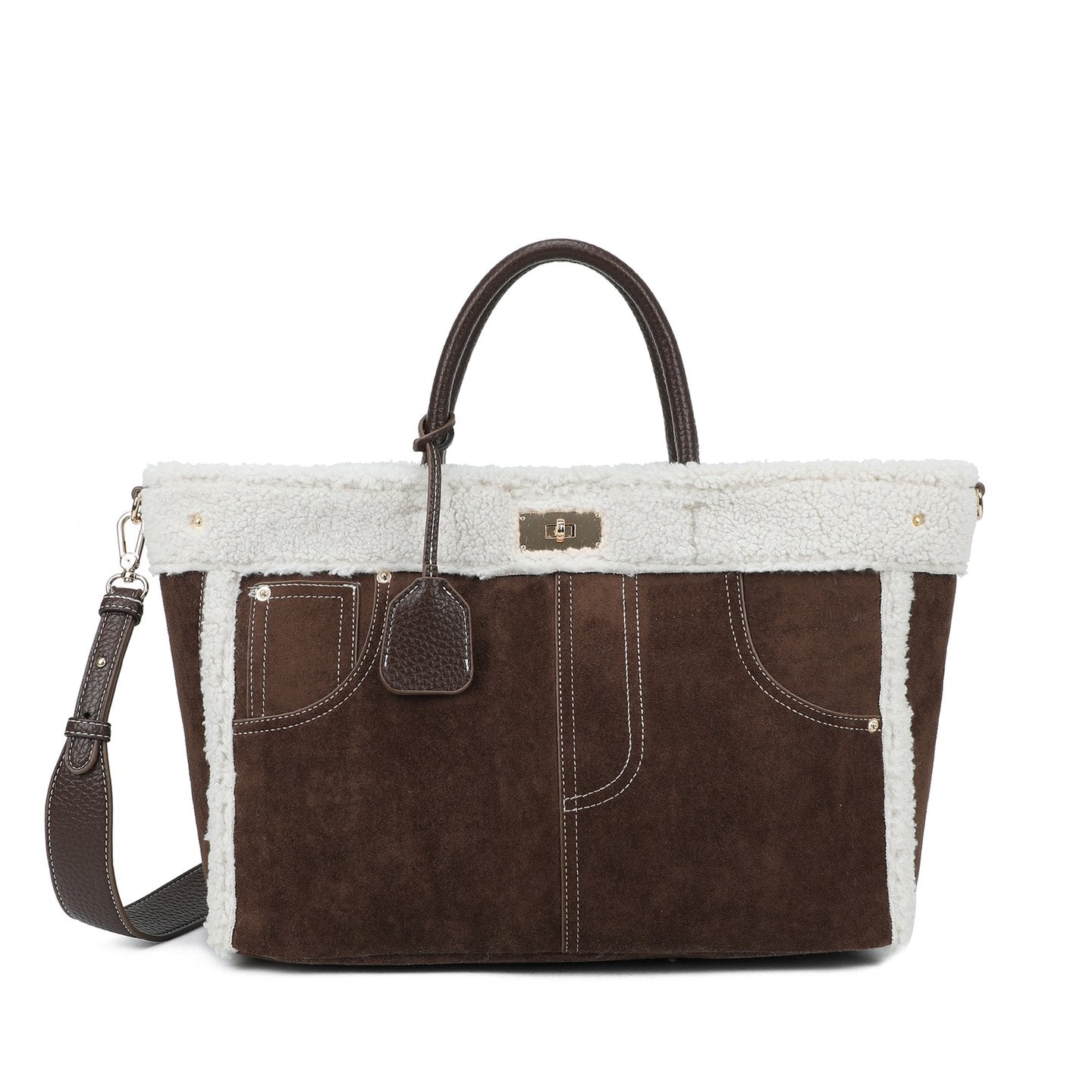 Sac Shopper avec fourrure