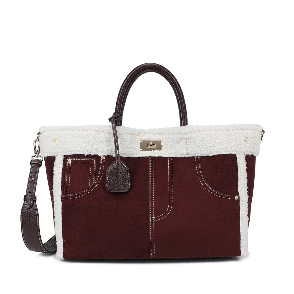 Sac Shopper avec fourrure