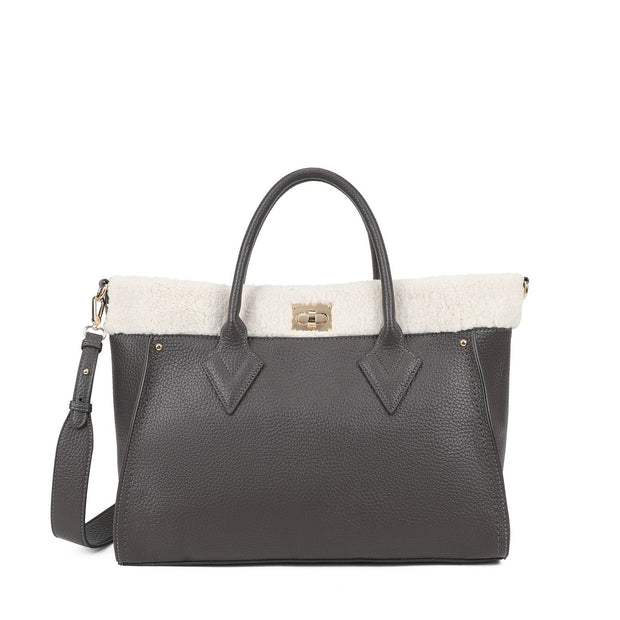 Sac Shopper avec fourrure
