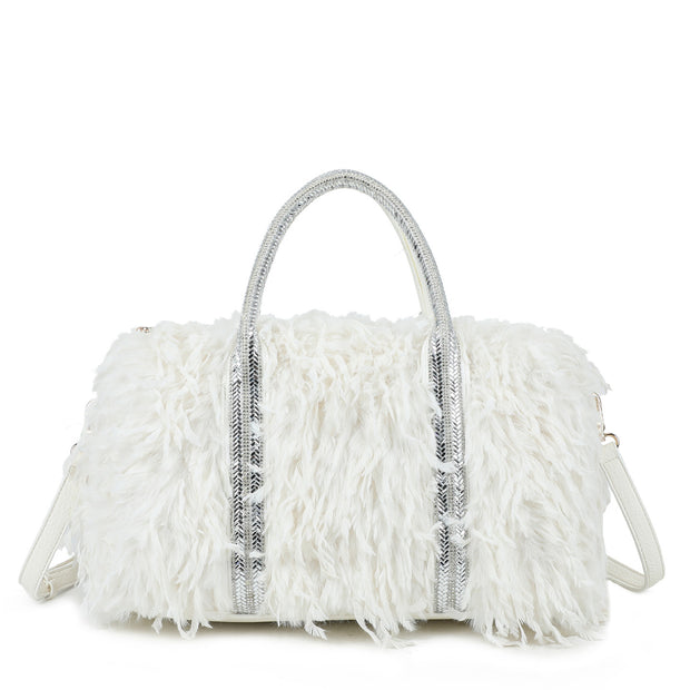 Sac shopper avec fourrure
