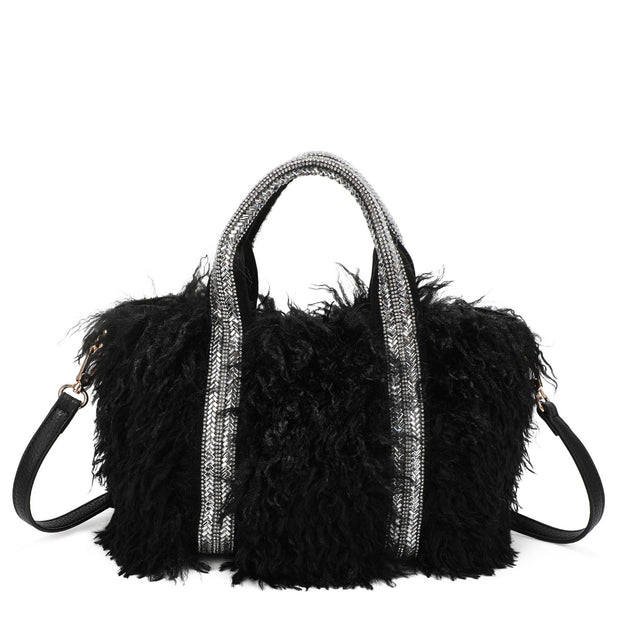 Sac shopper avec fourrure