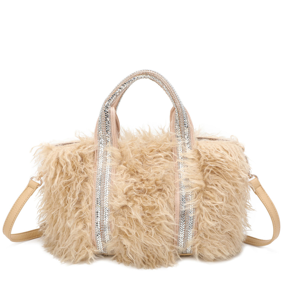 Sac shopper avec fourrure