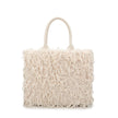 Sac Shopper avec poils et plumes