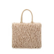 Sac Shopper avec poils et plumes
