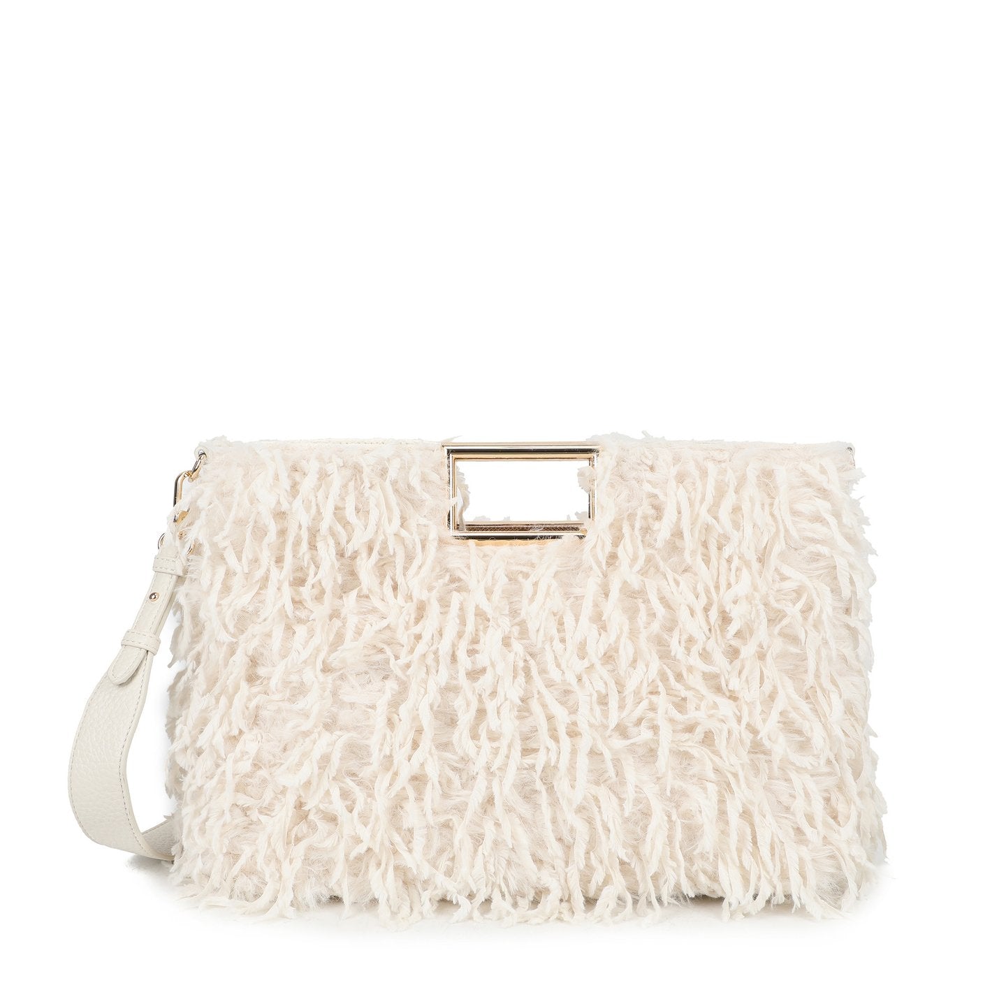 Sac Shopper avec poils et plumes