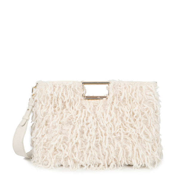 Sac Shopper avec poils et plumes