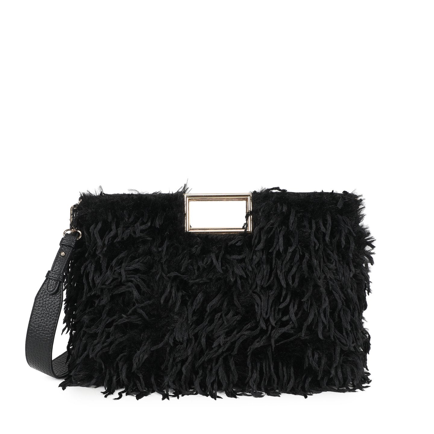 Sac Shopper avec poils et plumes