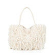 Sac shopper en fourrure avec anse longue
