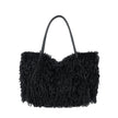 Sac shopper en fourrure avec anse longue