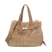 Sac shopper en fourrure avec boucle