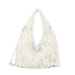 Sac shopper en fourrure et perles
