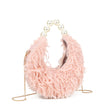 Sac shopper en fourrure et perles