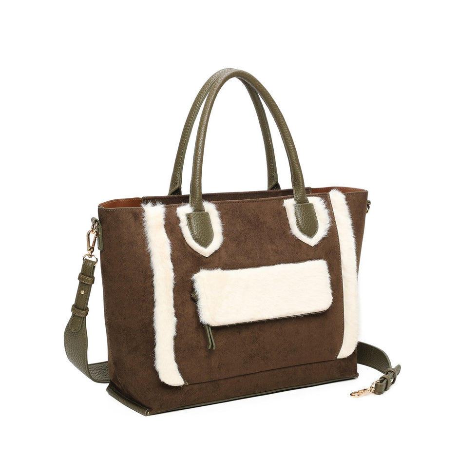 Sac Shopper en tissu daim