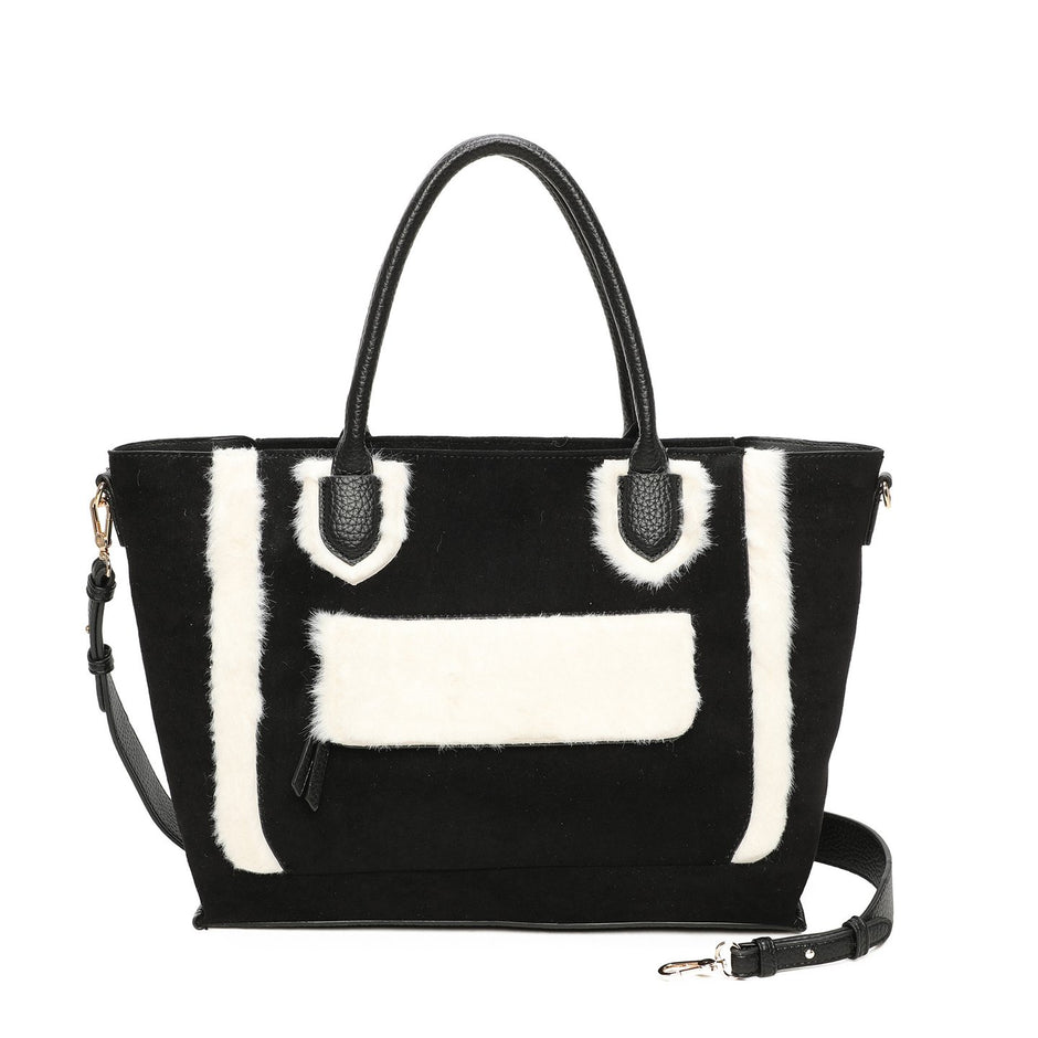 Sac Shopper en tissu daim