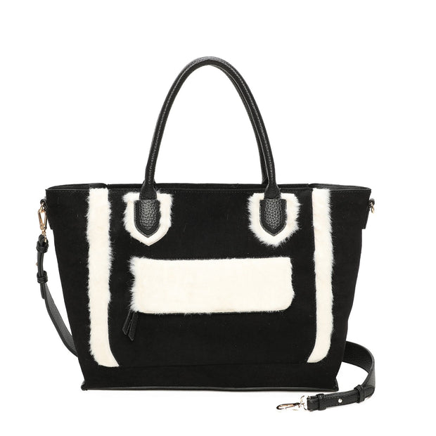 Sac Shopper en tissu daim