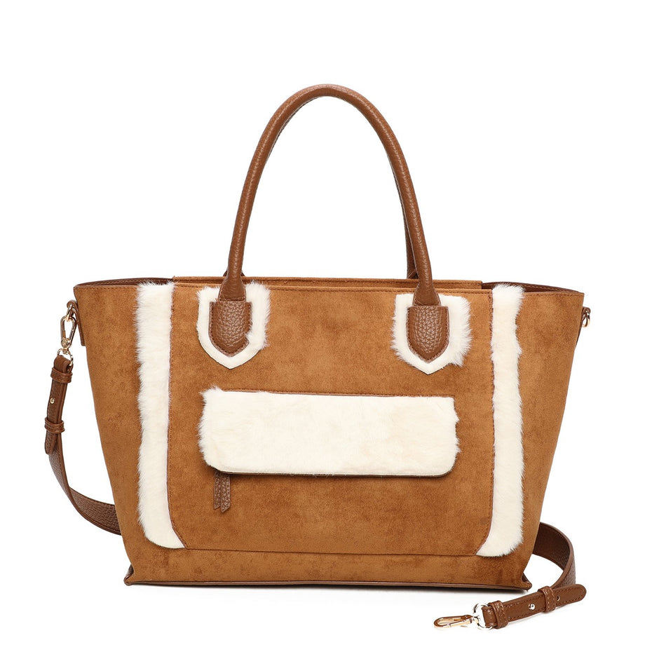 Sac Shopper en tissu daim