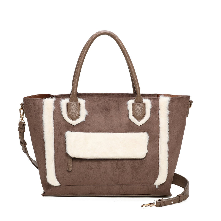 Sac Shopper en tissu daim