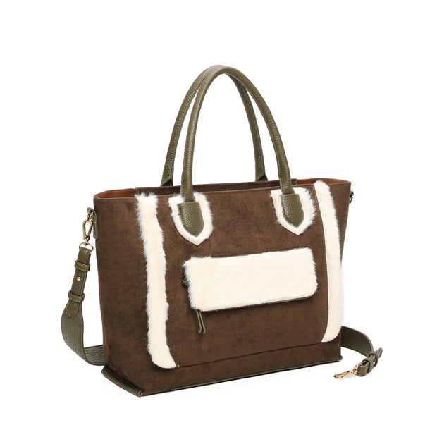 Sac Shopper en tissu daim