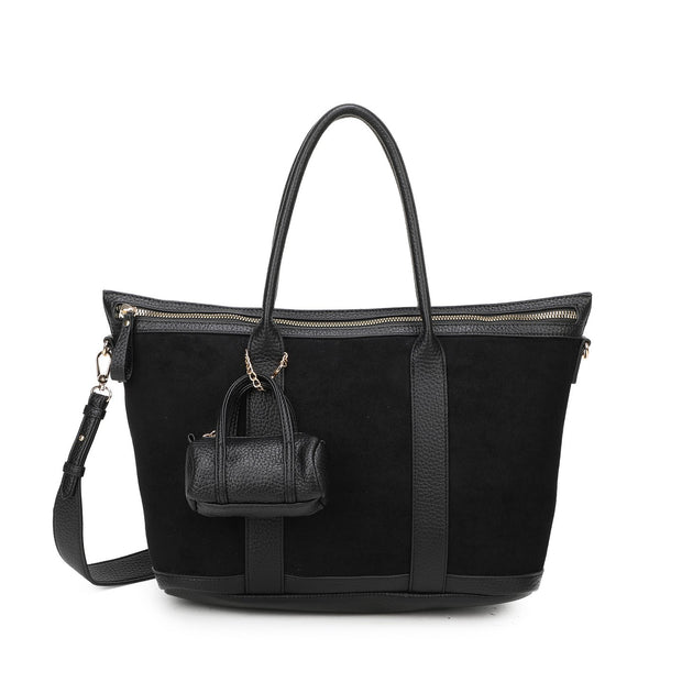 Sac Shopper en tissu daim