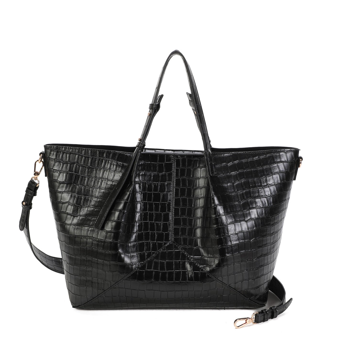 Sac shopper texture croco
