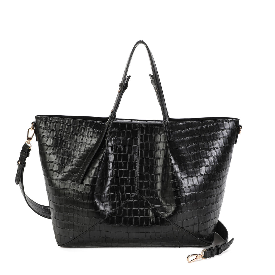 Sac shopper texture croco